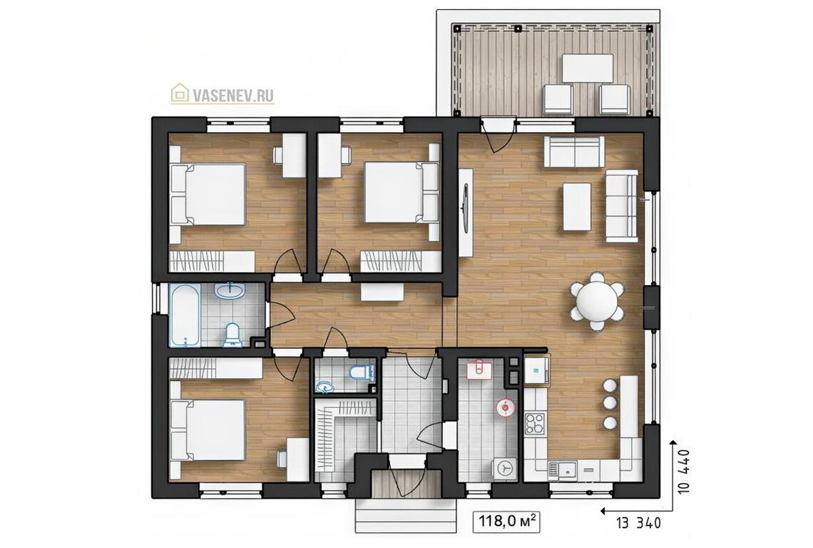 Коттедж "Подмосковье-118"